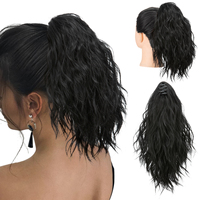 DEPONE Extensions de queue de cheval synthétiques longues, ondulées et volumineuses à pince, pour femmes, vente en gros