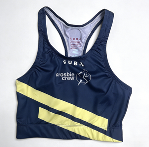 Soutien-gorge de sport à haute performance avec logo personnalisé, blocs de couleur et rayures, respirant et anti-humidité, idéal pour le yoga et l'entraînement en salle de sport pour femmes - Product Image 6