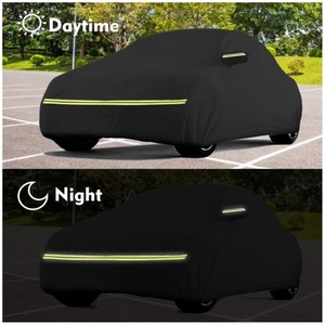 Housse de voiture imperméable pour Volkswagen Beetle 1998-2024 avec porte à fermeture éclair et bandes coupe-vent pour la protection contre la neige, la pluie, la poussière et la grêle - Product Image 3