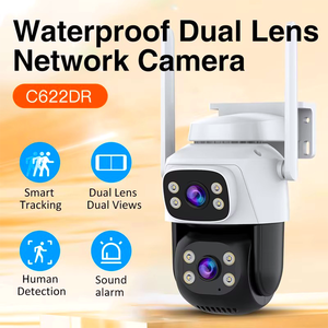 Cámara de Seguridad Wifi para Exteriores de Doble Lente y 4MP con Visión Nocturna, Detección de Movimiento, Gran Angular, Almacenamiento en la Nube, Diseño de Cámara Tipo Bala - Product Image 3