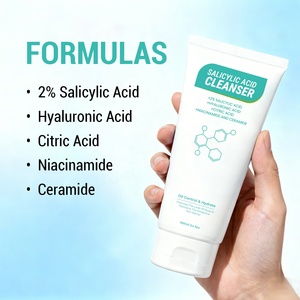 <span class=keywords><strong>Limpiador</strong></span> <span class=keywords><strong>Facial</strong></span> con Ácido Salicílico y Logotipo Personalizado, Antiacné, Limpieza Profunda, Hidratante, para <span class=keywords><strong>Piel</strong></span> <span class=keywords><strong>Grasa</strong></span> - Product Image 4