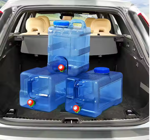 Cubo para exteriores, tanque de almacenamiento de agua, grifo, Material de PVC, 2L-15L para el hogar, coche, viaje por carretera, almacenamiento de agua Mineral pura para excursiones - Product Image 4