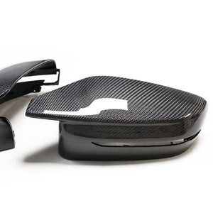 Coques de rétroviseurs de remplacement en fibre de carbone pour G80/G82/G83/87, compatibles M3/M4/M2, noir/gris - Product Image 1