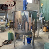 Tanque de Mezcla Cónico Hongda de 500L, Acero Inoxidable, Homogeneizador, Agitador, Opción de Calefacción, Mezclador de Doble Eje, Control PLC, Certificado CE