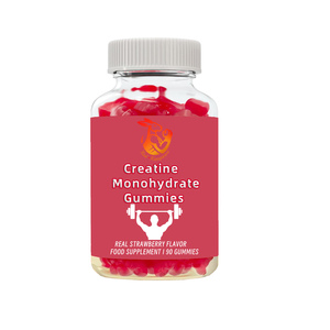 Factory Customization <b>Creatine</b> Monohydrate Gummies Food Supplement Gummy Strawberry Flavor Support Energy Production - Product Image 1