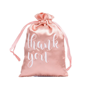 Pochette personnalisée de qualité supérieure avec logo imprimé, en satin de soie couleur bonbon, pour emballage de perruques, extensions capillaires, vêtements, sac à cordon anti-poussière pour bijoux - Product Image 4