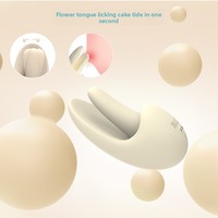 Sihand Maßgefertigter Erwachsenen-Vibrator für Frauen mit Zungenstimulation, Nippel- und Klitoris-Stimulation aus ABS + Silikon, Ohne Fernbedienung