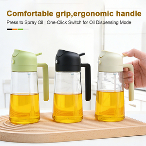 Multifunctional Dual Use <b>Oil</b> <b>Dispenser</b> Spray and Pour Borosilicate <b>Glass</b> <b>Oil</b> Bottle Leak Proof for Kitchen - Product Image 4