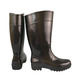 Economy Unisex Winter Hard-Wearing <b>Knee</b>-<b>High</b> PVC Garden Rain Boots Wholesale Chemical Resistant Waterproof Non-Slip Black Shoes - Product Image 2