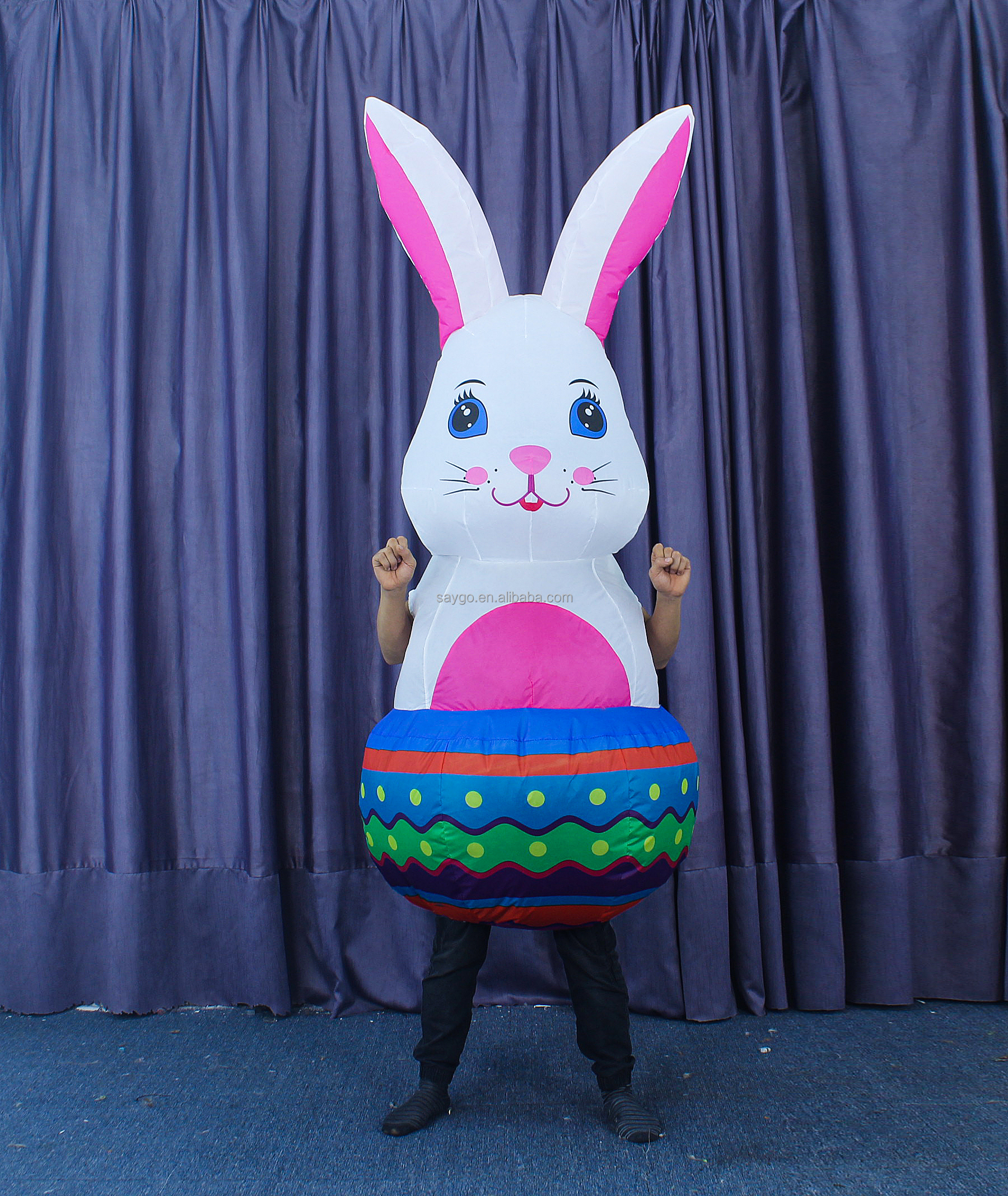 MatGui Easter Party Rabbit Costume Bunny Mascot Costume Adult
