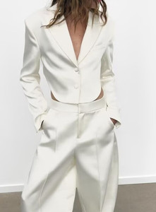 SHENZHU Abbigliamento <span class=keywords><strong>Donna</strong></span> Estate 2026 Nuovo <span class=keywords><strong>Blazer</strong></span> <span class=keywords><strong>Corto</strong></span> Sexy Versatile in Seta Satinata con Schiena Scoperta 1255858 1255468 - Product Image 2
