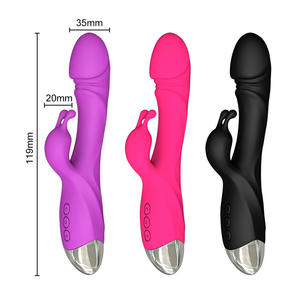 10 Geschwindigkeiten Vibrations-Rabbit-Vibrator G-Punkt Klitoris Dual-Stimulator USB-Aufladbar 100% Wasserdicht für Weibliche Selbstbefriedigung - Product Image 6