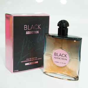 <span class=keywords><strong>Perfume</strong></span> para <span class=keywords><strong>Mujer</strong></span>, Botella Curva Color Verde Azulado, Etiqueta Rosa, Caja Negra, Tapa Texturizada, Boquilla, Atractivo, Aniversario, Tenacidad - Product Image 4