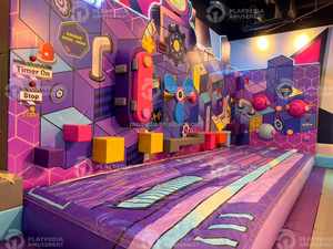 Équipement de terrain de jeu intérieur Playpedia, jeu d'obstacles interactif, mur d'aventure <span class=keywords><strong>Super</strong></span> <span class=keywords><strong>Mario</strong></span>, parc d'aventure avec cordes - Product Image 1