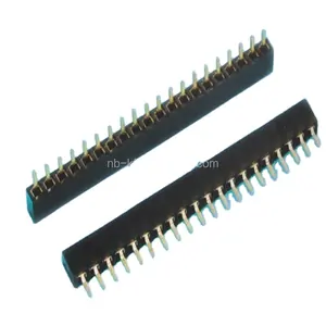 Produto de venda quente 2.54mm Espaçamento Pin Header Feminino Header Conector Passo 2.54mm 2.54mm Passo Feminino Cabeçalho 180 Graus
