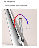 Robinet de cuisine américain multifonctionnel avec long capteur Robinet vert Mitigeur Eau chaude froide or rose purifié finition argent