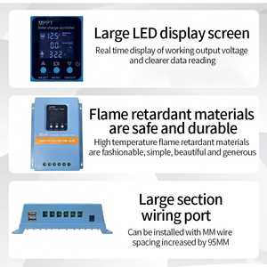 Controlador <span class=keywords><strong>solar</strong></span> 120A MPPT con pantalla LCD para sistema de iluminación a 12V/24V Max PV Voltaje 150V - Product Image 2