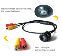 Caméra de recul perforée pour voiture, vision nocturne, étanche IP68, 18,5 mm, plastique, 12V, 720P CCD, 170 degrés