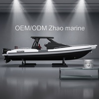 Bateau pneumatique de luxe de 11,5 m avec cabine, toilettes et coque en aluminium à vendre