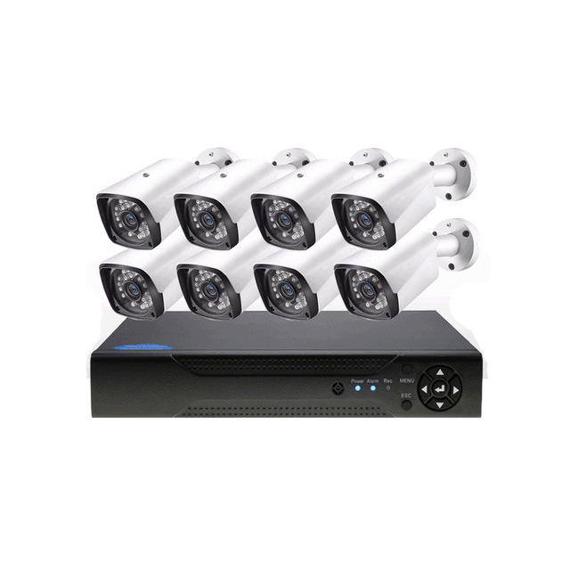 8CH Full HD Outdoor Waterproof Bullet Camera DVR Kit Home Security CCTV System Cctv Camera Kit