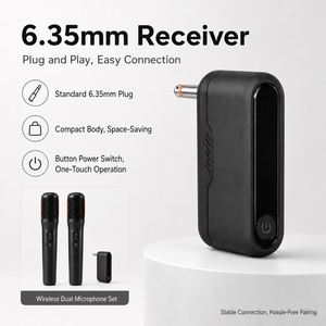 <span class=keywords><strong>Microphone</strong></span> sans fil à condensateur portable deux-en-un à bande U, à directivité omnidirectionnelle pour le chant en direct et le streaming - Product Image 3