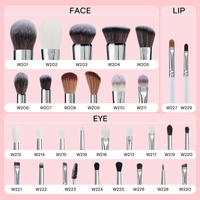 HMU Ensemble de pinceaux de maquillage de luxe en fibres synthétiques douces de haute qualité, 16 pièces/26 pièces, votre propre marque, rose, avec logo