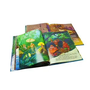 Buku cetak buku anak-anak hardback seri kustom kertas offset binding sempurna