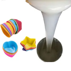 Gıda sınıfı yüksek isı direnci sıvı silikon kauçuk için silikon bardak ve tatlılar 0-80 ShoreA şeffaf 1:1/10:1 39100000