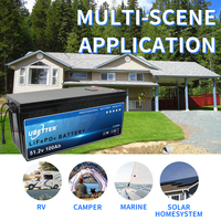 Batterie au lithium LiFePO4 48V 100AH avec BMS, étanche IP65, pour maison, extérieur, camping, banque d'alimentation portable, 4000 cycles, stock UE