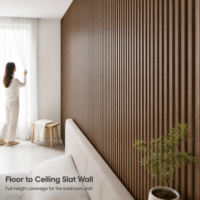 Panel Dinding PVC WPC Tahan Air Motif Kayu untuk Dinding Kamar Tidur dan Dekorasi Rumah