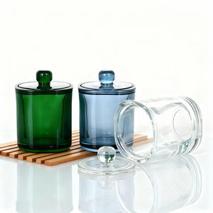 Frascos de Vidrio Vacíos de 250 ml para Velas con Tapa de Vidrio, Color Personalizado de Lujo, Envases Resistentes al Calor para Velas Navideñas, Decoración del <span class=keywords><strong>Hogar</strong></span> - Product Image 4