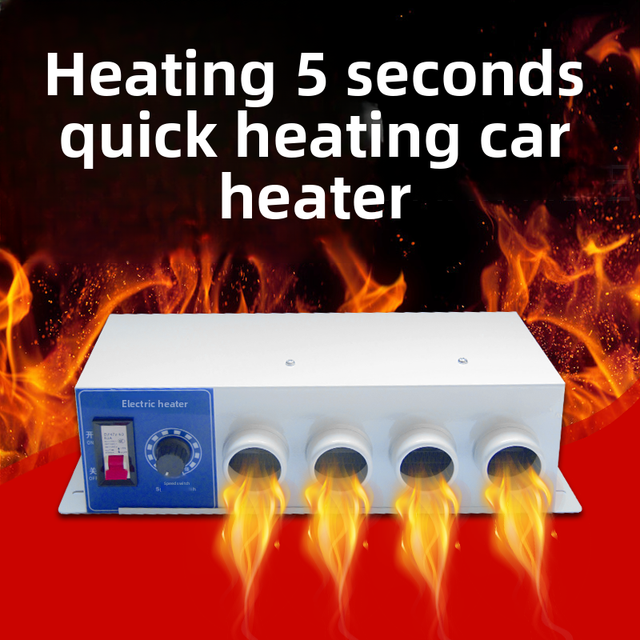 Car Electric Heater 12V/24V Heavy-Duty Truck Heating Unit Fast-Heating In-Car Defroster Excavators Agricultural Vehicles 1500W