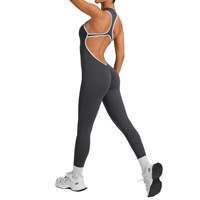 Nouvelle combinaison de yoga à patchwork contrastant, dos élégant, plissée, effet push-up, moulante, pour la course et le fitness