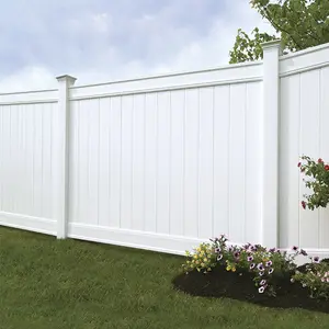 White PVC Vinyl Plastic Privacy Cheap Fence Panels