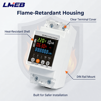 Protecteur de surtension/sous-tension intelligent 220V, versions standard et Wi-Fi, application Tuya, liaison sur rail DIN, compteur numérique monophasé