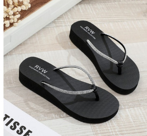 Nouvelles sandales de plage 2026 pour femmes – Tongs compensées à plateforme avec strass, idéales pour l'été et la plage - Product Image 6