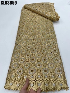Encaje Soluble en agua suave de alta calidad, el más nuevo cordón grande de encaje Aso Ebi, tela elegante y cómoda Colthe para vestido de novia de <span class=keywords><strong>mujer</strong></span> - Product Image 6