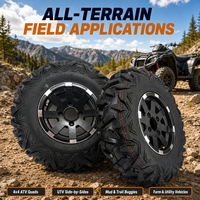 Pneu ATV très vendu 25x8.00-12 25x10-12 en caoutchouc durable avec jante en alliage d'aluminium pour mini-tracteur, UTV/ATV, chariots tout-terrain