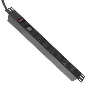 Sipolr 6USA-OPSH-LCD pdu1uキャビネットラック電源タップ15A250Vpduソケット6コンセントサージプロテクター電源タップ