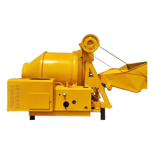 Mobile Hydraulic Tipping Hopper Lifting Bucket Towable Portable Wheel 500L Diesel Concrete Mixer 350L