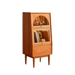 Spring <b>Sideboard</b> Cherry Wood Small Standing Cabinet With 2 Compartments Living Room Storage Drawer Cabinet - Product Image 5