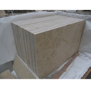 Piedra caliza natural Superficie pulida Piedra caliza exterior Revestimiento de paredes Azulejos de piedra caliza beige - Product Image 3