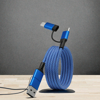 Câble de données PVC multifonction 4-en-1 de 1 m avec charge rapide PD60W pour câble de charge promotionnel