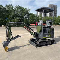 Mini-excavatrice hydraulique multifonctionnelle Cartiwell 1,2 tonne, compacte, haute efficacité, pour travaux agricoles et de construction