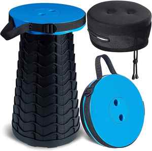 Tabouret de camping pliable télescopique portable pour la pêche, la randonnée, le jardinage et les activités de plein air - Product Image 3
