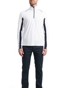 Printemps et automne Golf T-shirts de randonnée respirants à manches longues pour hommes et femmes Sports de plein air avec col montant à demi-zip - Product Image 6