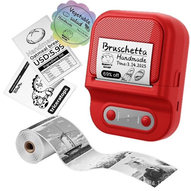 Thermal Receipt Printer Mini Label Maker High Printing Speed USB Interface 203DPI 50mm Paper 1200mAh Battery SDK Supported Stock