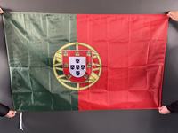 Drapeau du Portugal AhfuLife 3x5 pieds en polyester double face avec œillets en laiton, logo personnalisé pour décorations de fête intérieures/extérieures 2026