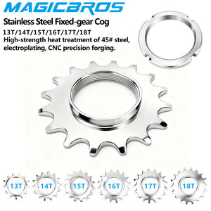 <span class=keywords><strong>Pignon</strong></span> de cassette à vitesse unique en acier inoxydable de haute qualité 13t-18t pour vélo de piste à engrenage fixe - Product Image 6