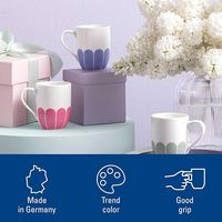 Mug à café contemporain en porcelaine allemande, motif floral Villeroy & Boch - Grande capacité, compatible lave-vaisselle et micro-ondes